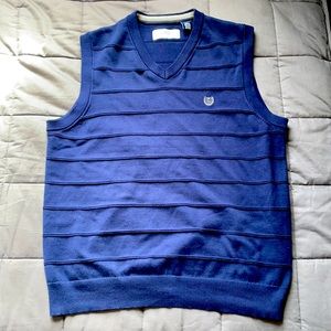 Chaps Ralph Lauren Men’s Navy Blue sweater vest size medium preppy golf